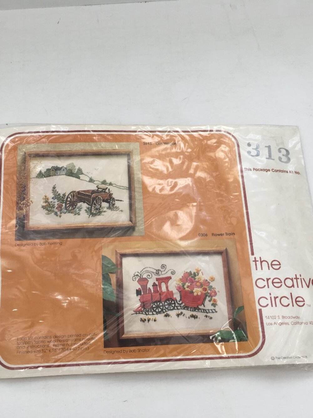 The creative circle crewel vintage embroidery kit 3613 old wagon
